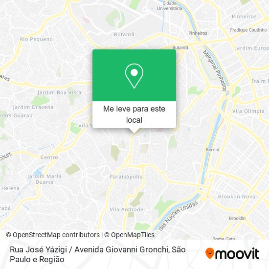 Rua José Yázigi / Avenida Giovanni Gronchi mapa