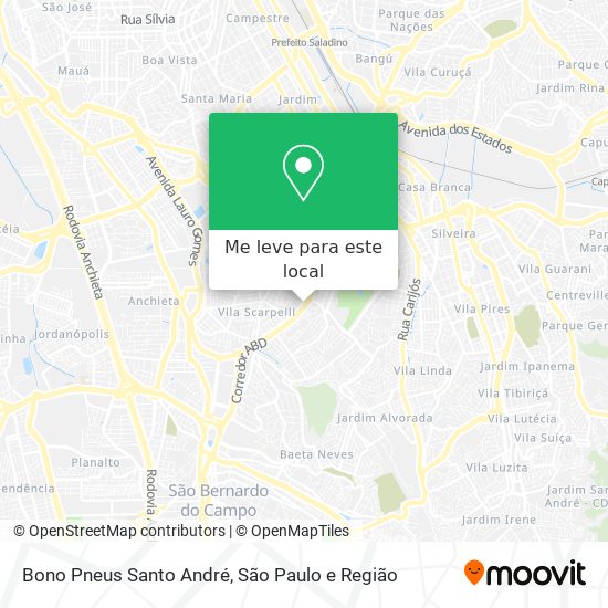 Bono Pneus Santo André mapa