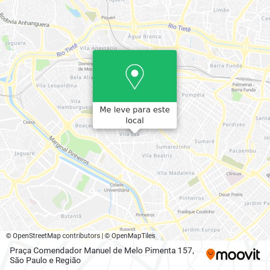 Praça Comendador Manuel de Melo Pimenta 157 mapa