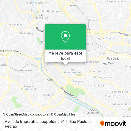Avenida Imperatriz Leopoldina  915 mapa