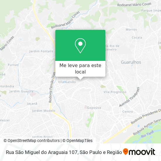 Rua São Miguel do Araguaia 107 mapa
