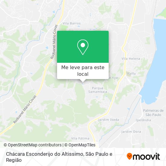Chácara Esconderijo do Altissimo mapa