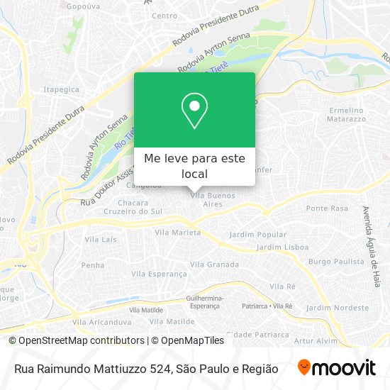 Rua Raimundo Mattiuzzo 524 mapa