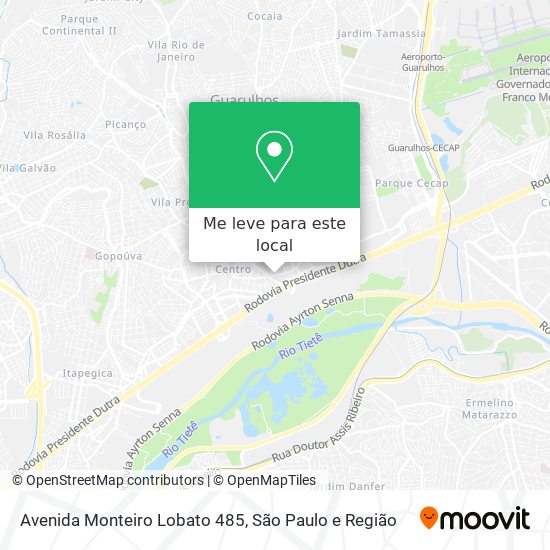 Avenida Monteiro Lobato 485 mapa