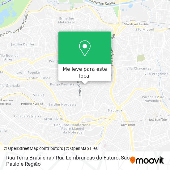 Rua Terra Brasileira / Rua Lembranças do Futuro mapa