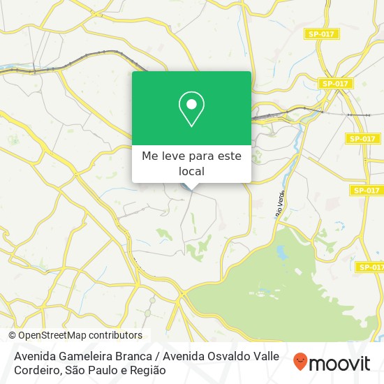 Avenida Gameleira Branca / Avenida Osvaldo Valle Cordeiro mapa