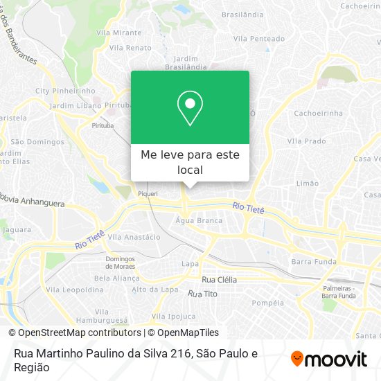 Rua Martinho Paulino da Silva 216 mapa
