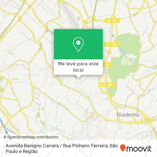 Avenida Benigno Carrera / Rua Pinheiro Ferreira mapa