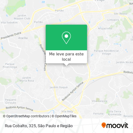 Rua Cobalto, 325 mapa