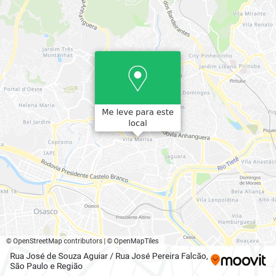 Rua José de Souza Aguiar / Rua José Pereira Falcão mapa