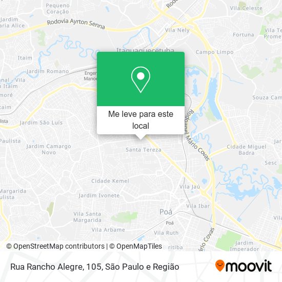 Rua Rancho Alegre, 105 mapa