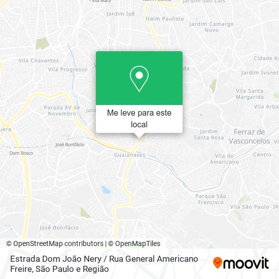 Estrada Dom João Nery / Rua General Americano Freire mapa