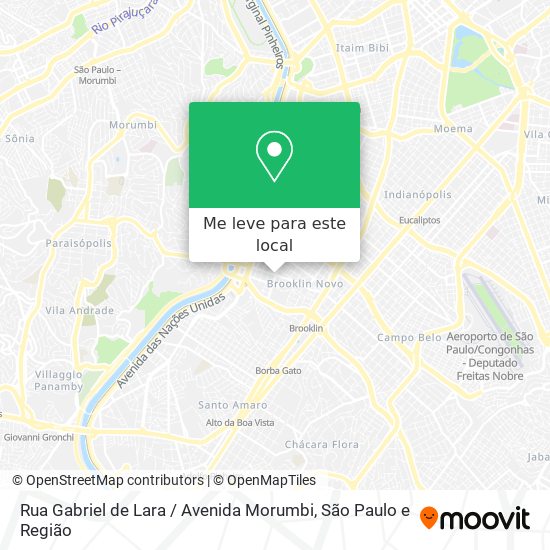 Rua Gabriel de Lara / Avenida Morumbi mapa