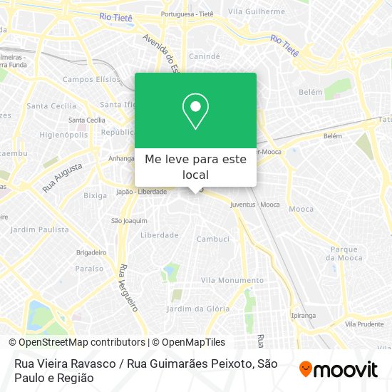 Rua Vieira Ravasco / Rua Guimarães Peixoto mapa