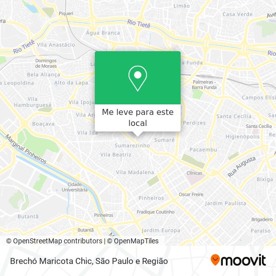 Brechó Maricota Chic mapa
