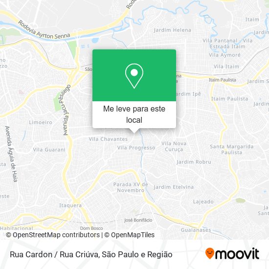 Rua Cardon / Rua Criúva mapa