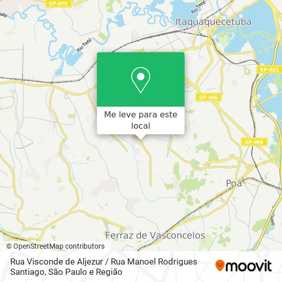Rua Visconde de Aljezur / Rua Manoel Rodrigues Santiago mapa