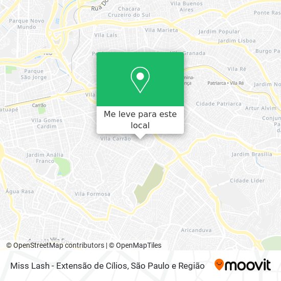 Miss Lash - Extensão de Cílios mapa