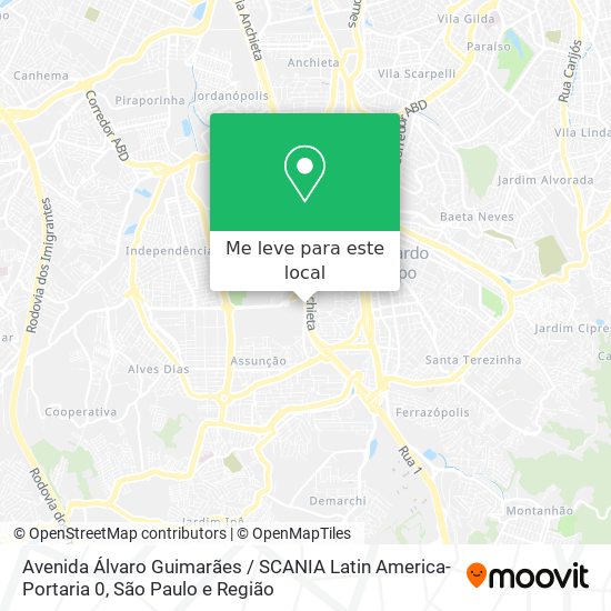 Avenida Álvaro Guimarães / SCANIA Latin America-Portaria 0 mapa