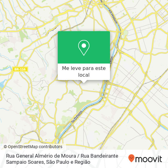 Rua General Almério de Moura / Rua Bandeirante Sampaio Soares mapa