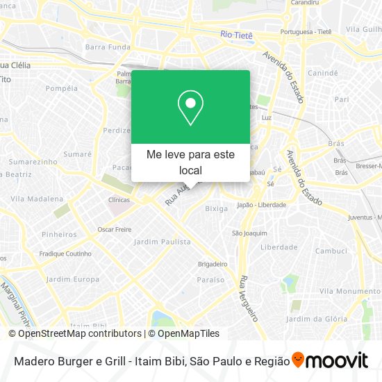 Madero Burger e Grill - Itaim Bibi mapa