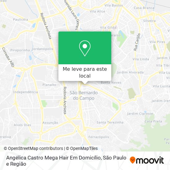 Angélica Castro Mega Hair Em Domicílio mapa