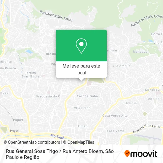 Rua General Sosa Trigo / Rua Antero Bloem mapa