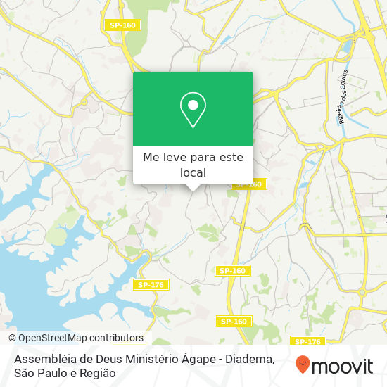 Assembléia de Deus Ministério Ágape - Diadema mapa