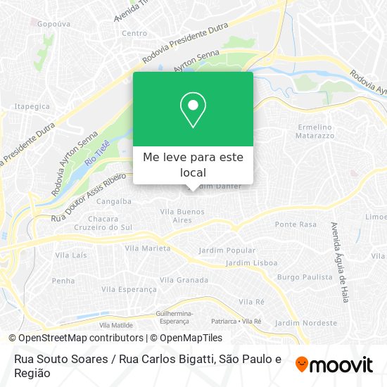 Rua Souto Soares / Rua Carlos Bigatti mapa