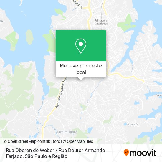 Rua Oberon de Weber / Rua Doutor Armando Farjado mapa