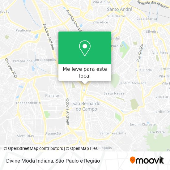 Divine Moda Indiana mapa