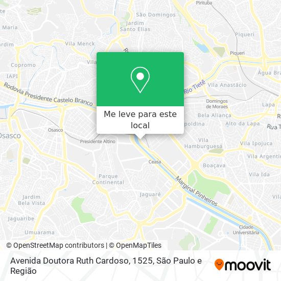 Avenida Doutora Ruth Cardoso, 1525 mapa