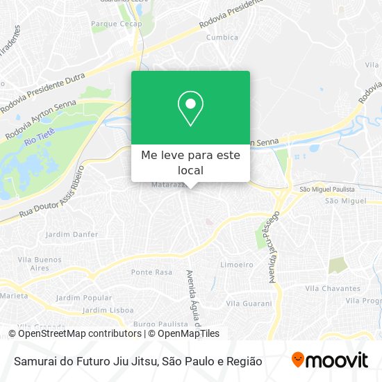 Samurai do Futuro Jiu Jitsu mapa