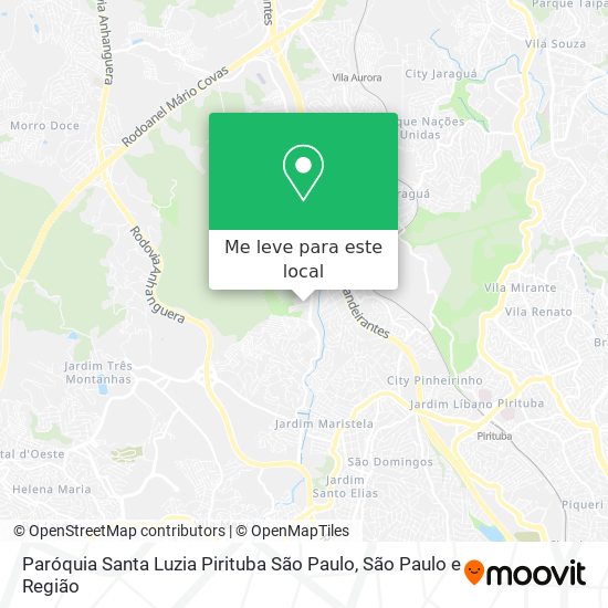 Paróquia Santa Luzia Pirituba São Paulo mapa