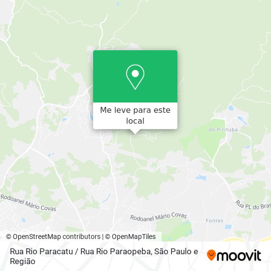 Rua Rio Paracatu / Rua Rio Paraopeba mapa