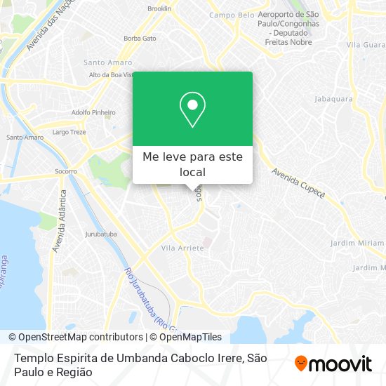 Templo Espirita de Umbanda Caboclo Irere mapa