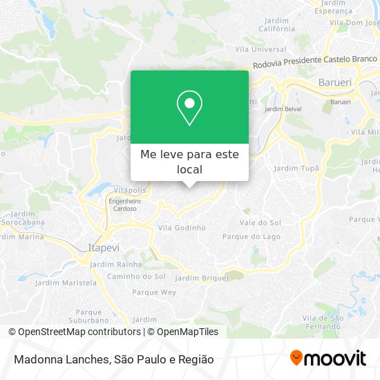 Madonna Lanches mapa