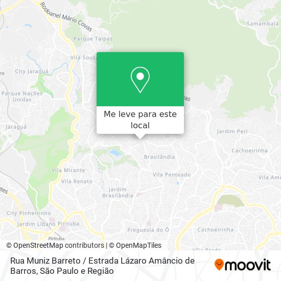 Rua Muniz Barreto / Estrada Lázaro Amâncio de Barros mapa
