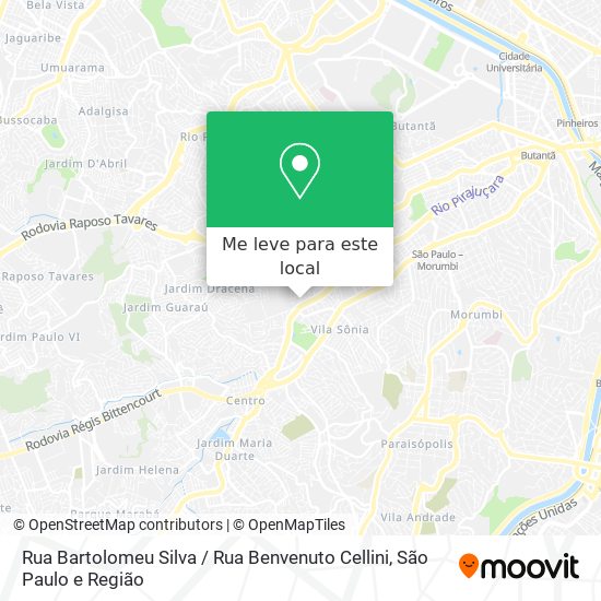 Rua Bartolomeu Silva / Rua Benvenuto Cellini mapa