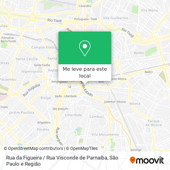 Rua da Figueira / Rua Visconde de Parnaíba mapa