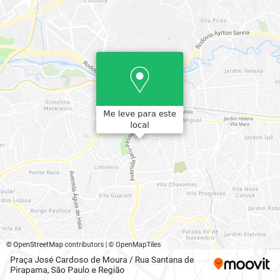 Praça José Cardoso de Moura / Rua Santana de Pirapama mapa