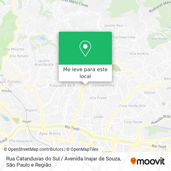 Rua Catanduvas do Sul / Avenida Inajar de Souza mapa