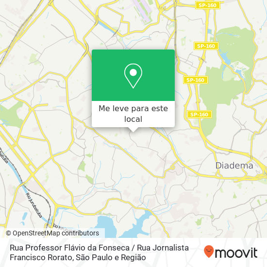 Rua Professor Flávio da Fonseca / Rua Jornalista Francisco Rorato mapa