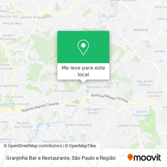 Granjinha Bar e Restaurante mapa