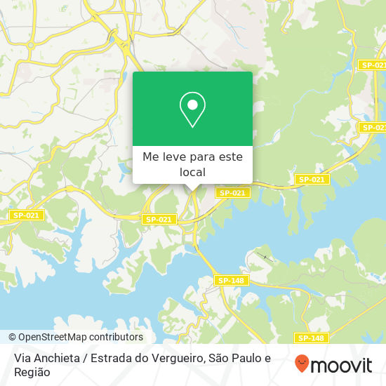 Via Anchieta / Estrada do Vergueiro mapa