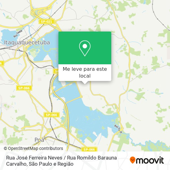 Rua José Ferreira Neves / Rua Romildo Barauna Carvalho mapa