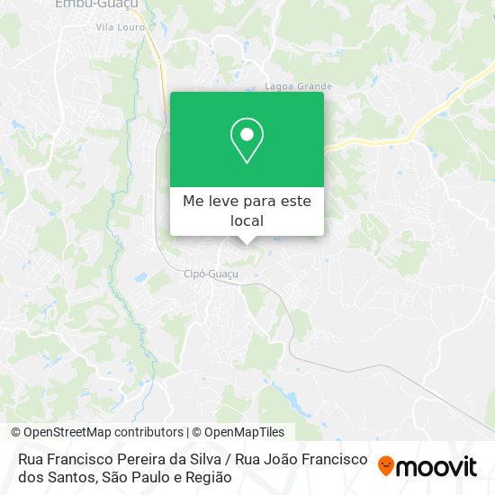 Rua Francisco Pereira da Silva / Rua João Francisco dos Santos mapa