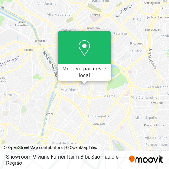 Showroom Viviane Furrier Itaim Bibi mapa