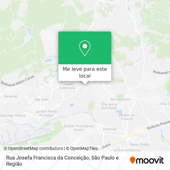 Rua Josefa Francisca da Conceição mapa