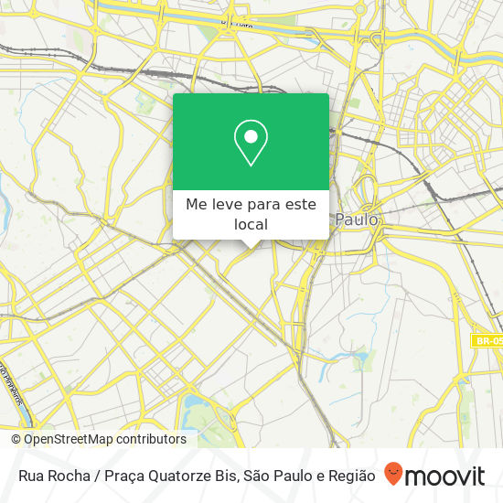 Rua Rocha / Praça Quatorze Bis mapa